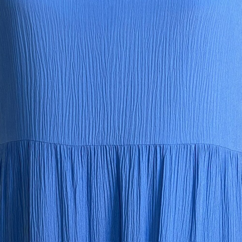 Marie Oliver Silk Blend Coastal Flowy Maxi Dress Farah Ruffled High Neck Small - Picture 3 of 9